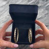 Vintage Large 14k Yellow Gold Twisted Hoop Earrings
