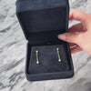 Vintage 14k Yellow Gold Pearl Simple Geometric Dangle Earrings - Video showing the piece