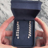 Vintage 18k White Gold 2.83cttw Diamond Incredible Sparkling Teardrop Dangle Earrings