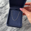 Vintage Italian 14k White Gold .8mm Sleek Dainty Wheat Chain - Video showing the piece