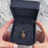 Vintage 18k Yellow Gold 4.13cttw Garnet Dramatic Crimson Halo Pendant - Video showing the piece