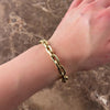 Vintage Italian 14k Yellow Gold Chunky Paperclip Bracelet - Video showing the piece