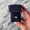 Vintage 14k Yellow Gold White Opal Diamond Pretty Trio Shoulder Ring - Video showing the piece