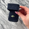 Vintage 14k Yellow Gold Emerald Diamond Bright Trio Bypass Ring - Video showing the piece