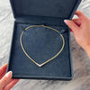 Vintage 14k Yellow Gold .88cttw Diamond Sleek Dazzling Chevron Necklace - Video showing the piece