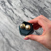 Vintage Italian 14k Yellow & White Gold Chic Swirled Dual-Finish Dome Omega Back Earrings - Video showing the piece