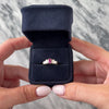 Vintage 18k Yellow & White Gold .66ct Pink Sapphire .6cttw Diamond Vibrant Accented Sparkle Ring - Video showing the piece