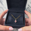 Vintage Small 14k Yellow Gold Ruby Diamond Bright Quatrefoil Cluster Pendant - Video showing the piece