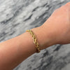 Vintage Italian 14k Yellow Gold Fantastic Textured Infinity Link Bracelet - Video showing the piece