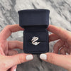 Vintage 14k White Gold 1.54cttw Moonstone Diamond Mesmerizing Swoop Ring - Video showing the piece