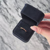 Vintage 14k Yellow Gold Ruby Diamond Petite Alternating Band Ring - Video showing the piece