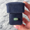 Vintage 14k White Gold .338cttw Diamond Emerald Sparkling Line Ring - Video showing the piece