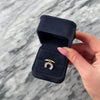 Vintage 14k Yellow & White Gold Diamond Playful Sparkling Initial 