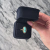 Antique 18k Yellow Gold 2.5ct Turquoise Rose-Cut Diamond Halo Ring - Video showing the piece