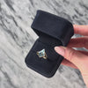 Vintage 10k Yellow Gold 5.5ct Blue Topaz Geometric Kite Cocktail Ring - Video showing the piece