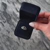 Vintage 14k White Gold 1.4ct Black & .324cttw White Diamond Flashing Trio Ring - Video showing the piece