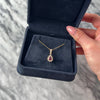 Vintage 14k Yellow Gold .52ct Ruby Diamond Sparkling Pear Halo Dangle Pendant - Video showing the piece