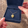 Vintage Portuguese 19k Yellow Gold Delicate Blue Enamel Filigree Heart Charm / Pendant - Video showing the piece