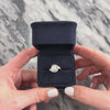 Vintage Platinum [Custom Carat] Luminous Swooping Halo Ring - Video showing the piece