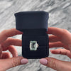 Vintage 14k White Gold Aquamarine Diamond Glamorous Flashing Pool Large Cocktail Ring - Video showing the piece