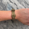 Antique Victorian Large 14k Yellow Gold Fabulous Engraved Enamel Buckle Bangle Bracelet - Video showing the piece