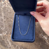 Vintage Italian 14k White Gold .75mm Simple Sleek Box Chain - Video showing the piece