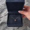 Vintage 14k Yellow Gold Ruby Diamond Crimson Glow Pendant - Video showing the piece