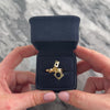 Vintage Italian Heavy 18k Yellow Gold Gleaming Geometric Dangle Ring - Video showing the piece