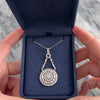Vintage 18k White Gold Diamond Geometric Medallion Drop Pendant - Video showing the piece