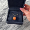 Antique 10k Yellow Gold 15.11ct Fire Opal Fabulous Iridescent Egg Charm / Pendant - Video showing the piece