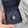 Estate 14k White Gold 6.4ct Blue Topaz Champagne Diamond Chocolate Diamond Sophisticated Adorned Halo Pendant - Video showing the piece