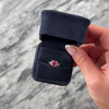 Vintage 14k White Gold .53ct Ruby Diamond Gleaming Swirled Trio Ring - Video showing the piece