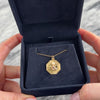 Vintage 14k Yellow Gold Purple Glass Pearl Sweet Sixteen Iris Pendant - Video showing the piece