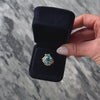 Vintage 10k Yellow Gold 9.5ct Sky Blue Topaz Diamond Cocktail Ring - Video showing the piece