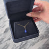 Antique 14k Yellow Gold 2.04ct Lapis Lazuli Azure Teardrop Charm / Pendant - Video showing the piece