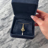 Antique 10k Yellow Gold Old Mine Cut Diamond Baroque Pearl Seed Pearl Intricate Filigree Buttercup Pendant - Video showing the piece