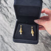 Vintage 14k Yellow Gold Pearl Chic Swirling Cone Dangle Earrings - Video showing the piece