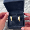 Vintage 14k Yellow Gold Gleaming Puffy Swirling Heart Hoop Earrings