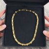 Vintage Substantial 18k Yellow Gold Exceptional Hammered Statement Necklace 17