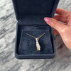 Vintage 14k Yellow & White Gold Diamond Emerald Celebratory Champagne Bottle Charm / Pendant - Video showing the piece