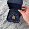 Vintage Large 14k Yellow Gold Gleaming Shamrock Charm / Pendant