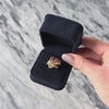 Vintage Large 14k Yellow Gold Ruby Diamond Naturalistic Cocktail Ring - Video showing the piece
