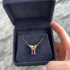 Vintage 14k Yellow Gold Amethyst Regal Royal Purple Solitaire Slide Pendant - Video showing the piece