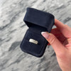 Vintage 14k White Gold Diamond Glittering Milgrain Detail Quilted Bar Ring - Video showing the piece