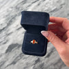 Antique Victorian 9k Rosy Yellow Gold .54ct Orange Banded Agate Delicate Classic Decorated Rectangular Ring - Video showing the piece