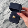 Vintage 10k Yellow Gold Diamond Pearl Textured Lustrous Nest Ring - Video showing the piece