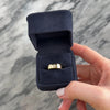 Vintage 14k Yellow Gold Diamond Wide Whimsical Star-Set Band Ring - Video showing the piece