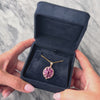 Vintage 10k Yellow Gold 4.86cttw Pink Garnet Pink Sapphire Bright Floriform Pendant
