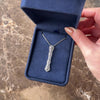 Antique Art Deco 14k White Gold Blue Synthetic Sapphire Intricate Milgrain Openwork Filigree Pendant - Video showing the piece