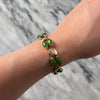 Vintage 14k Yellow Gold 22.69cttw Jade Gleaming Marquise Leaf Link Bracelet - Video showing the piece